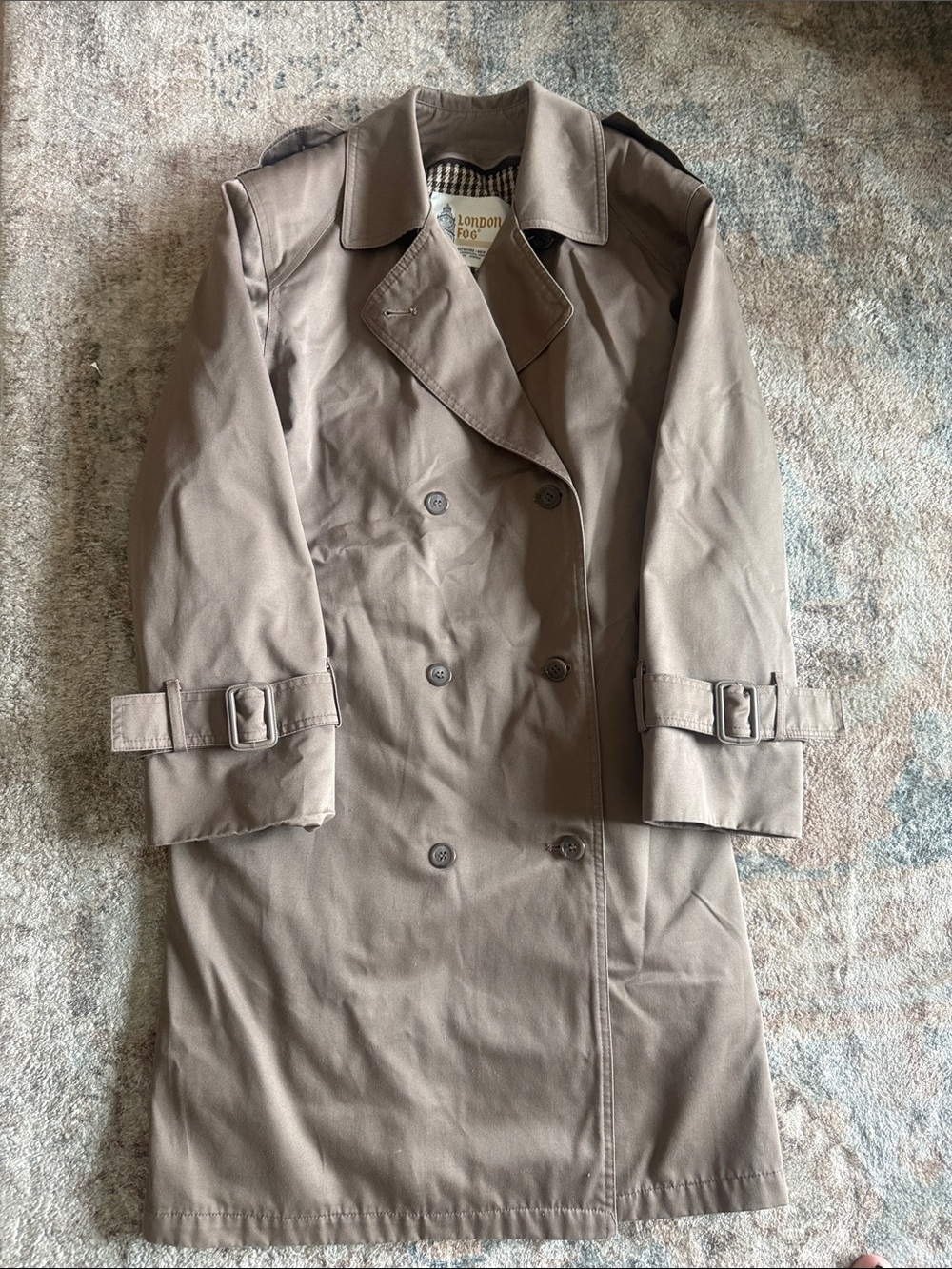 Vintage London fog with Zip in liner Classic Double-Breasted Trench Coat
